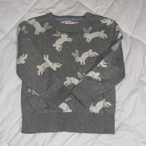 Bunny sweater. Super soft! Cat and Jack 4T. Gray/white.